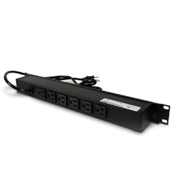 Legrand - Wiremold J06B0B Rack Mount Plug-In Outlet Center® with Six 15 Amp Rear Outlets
