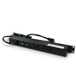 Legrand - Wiremold J06B0B20X Rack Mount Plug-In Outlet Center® with Six 20 Amp Rear Outlets