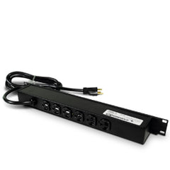 Legrand - Wiremold J06B0B20X-AM Rack Mount Plug-In Outlet Center® with Digital Ammeter Six 20 Amp Rear Outlets