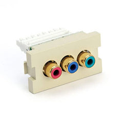 Leviton 41292-DVI MOS 3 Port RCA Adapter with Red, Blue and Green Barrel