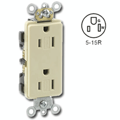 Leviton DR15S-G Decora Plus Tamper Resistant 15A 125 Volts Receptacle