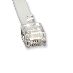 Cablesys GCLA888007 8P 8C to Silver Satin Flat Line Cord