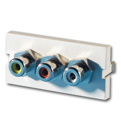 Legrand - Ortronics OR-60900316 Series II Three Feed-Through RCA/Phono Jacks