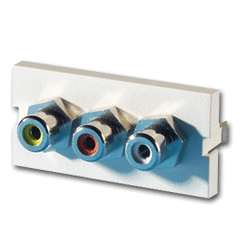 Legrand - Ortronics OR-60900316 Series II Three Feed-Through RCA/Phono Jacks