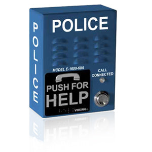 Viking E-1600-60A ADA Compliant, Blue, Handsfree Emergency Phone with Dialer and Announcer