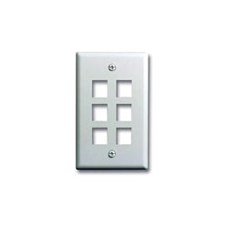 Legrand - On-Q WP3406 1-Gang, 6-Port Wall Plate