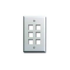Legrand - On-Q WP3406 1-Gang, 6-Port Wall Plate