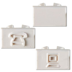Legrand - Ortronics OR-40309100 Snap In Marker for Series II 45 Degree One-Port Category 5e Modular Jack (Package of 100)