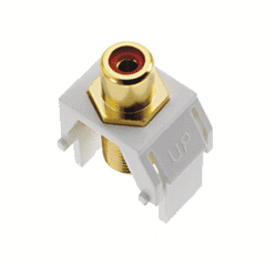 Legrand - On-Q WP3462-WH Red RCA to F-Connector
