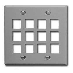 ICC IC107F12 12-Port 2-Gang Faceplate