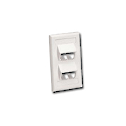 Panduit® CFPSL4BLY Mini-Com Classic Series Sloped Faceplate with Label and Cover (RoHS Compliant)