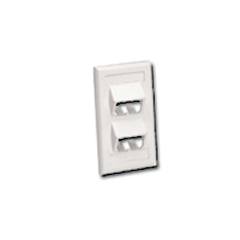 Panduit® CFPSL4BLY Mini-Com Classic Series Sloped Faceplate with Label and Cover (RoHS Compliant)