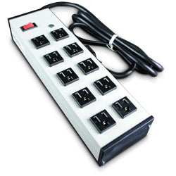 Legrand - Wiremold UL210BC Compact Plug-In Outlet Center® with Ten Outlets and Lighted Switch