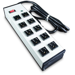 Legrand - Wiremold UL210BC Compact Plug-In Outlet Center® with Ten Outlets and Lighted Switch
