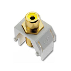 Legrand - On-Q WP3465-WH Yellow to RCA F Connector