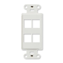 Legrand - On-Q WP3414-WH 4-Port Decorator Outlet Strap
