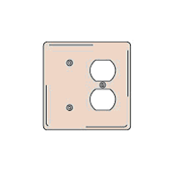 Hubbell SS138 2-Gang Combination Plates Satin Stainless Wallplate