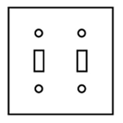 Hubbell SS2 2-Gang Toggle Plates Satin Stainless Wallplates