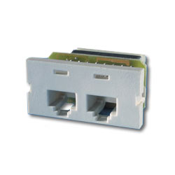 Legrand - Ortronics OR-S22RJ61 Dual USOC RJ61X jack, 8-position, 180° exit Jack Module