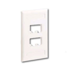 Panduit® CFPL4BLY Mini-Com Classic Series Faceplate with Label and Cover