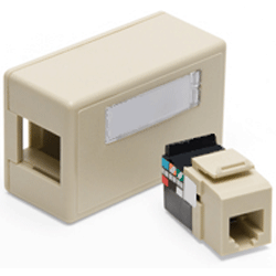 Leviton 42036-IDA 6P6C Surface Mount Jack Kit