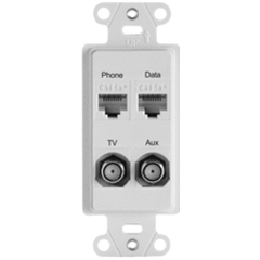 Legrand - On-Q WP3422-WH Pre-Configured 4-Port Strap