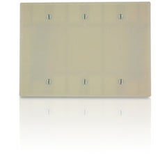 Leviton 80533 3-Gang Midsize Blank Box Mount Wallplate