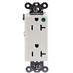 Hubbell IG2182WA 20A, 125V Style Line Hospital Grade Duplex Receptacle