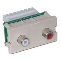 Hubbell IMAR1101AL A / V Module, RCA Left Right Audio with 110 Termination (Pkg of 25)