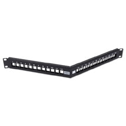 Hubbell UDXA24 UDX Multimedia Angled Jack Panel, Unloaded