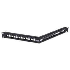 Hubbell UDXA24 UDX Multimedia Angled Jack Panel, Unloaded