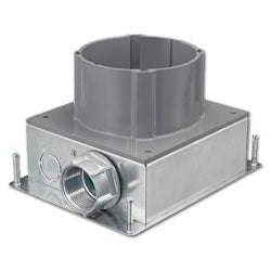 Hubbell S1SFBAV SystemOne Round, Multi-Service Floor Box - Stamped Steel with Non-Metallic Riser for AV Applications