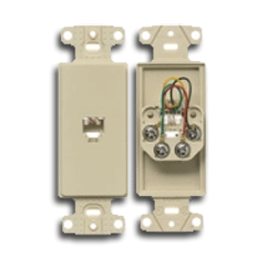 Hubbell NS770 1-Gang, 6-Position/4-Conductor, Decorator Frame, Plate, with Jack