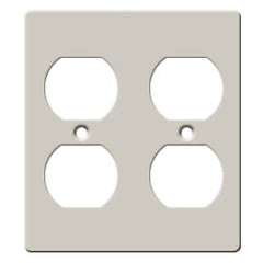 Hubbell KP82 KP Series Two-Gang Duplex-Duplex Faceplate