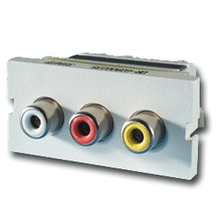 Legrand - Ortronics OR-60900235 Series II Three RCA/Phono Jacks