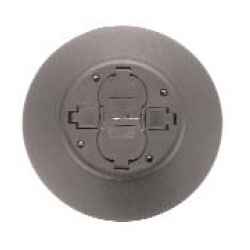 Hubbell PT2X2SFGY Two-Piece 2x2 Flush Painted Aluminum Flange Service Fitting