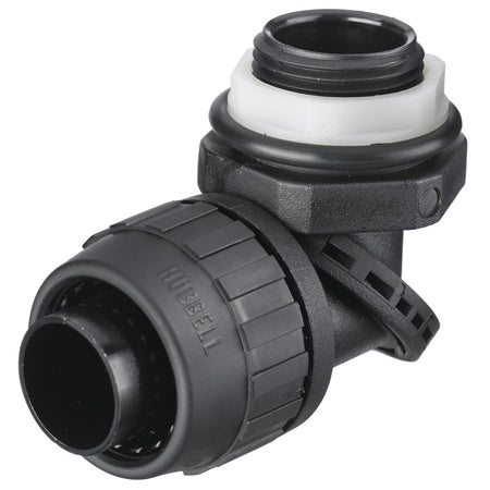 Hubbell PS1009NBK POLYTUFF Flexible Nonmetallic Liquidtight 1" Trade Size Connector