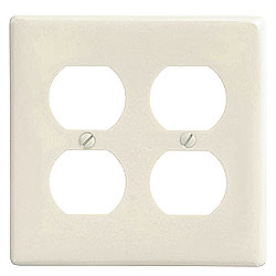 Hubbell NP82I 2-Gang Standard Size Duplex Plate