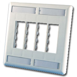Legrand - Ortronics OR-40300554 TracJack™ Eight-Port Dual Gang Plastic Faceplate