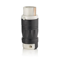 Leviton 7764C 50 Amp, 250 Volt DC/600 AC, NEMA Non-NEMA, 3P, 4W, Locking Connector,Industrial Grade, Grounding, - Black-White