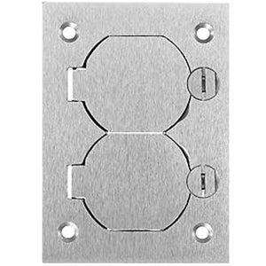 Hubbell SA3825 Duplex Flap Aluminum Cover
