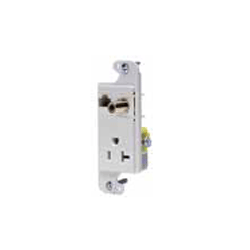 Hubbell RJ620 JLOAD Multimedia Cat 5E and Coaxial 20 Amp Outlet
