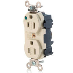 Leviton M8200-PLG Lev-Lok 15 Amp Extra heavy Duty Modular Smooth Faced Hospital Grade Receptable