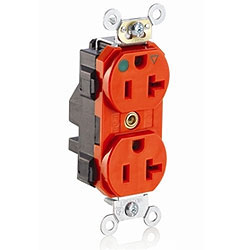 Leviton MT820-IG Lev-Lok 15 Amp Heavy Duty Modular Duplex Isolated Ground Hospital Grade Receptacle