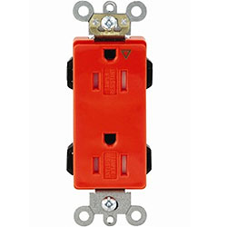 Leviton MT162-IGI Lev-Lok Decora 15 Amp Industrial Grade Tamper Resistant Modular Duplex Receptacle