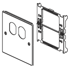 Legrand - Wiremold V4047BX 4000® Series Two-Gang Cover One Duplex Receptacle