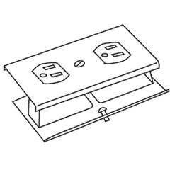 Legrand - Wiremold G3043GE Duplex Grounding Receptacle and Cover