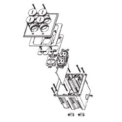 Legrand - Wiremold WMFB2DRKS4N WMFB Series™ Dual-Gang Floor Box Assembly