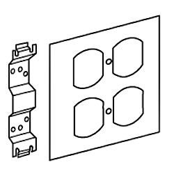 Legrand - Wiremold S4046B-2 S4000® Series Double Duplex Receptacle Cover