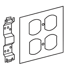 Legrand - Wiremold S4046B-2 S4000® Series Double Duplex Receptacle Cover